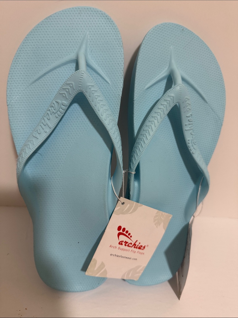 Archie’s Women’s Light Blue Arch Support Sandals Size 10